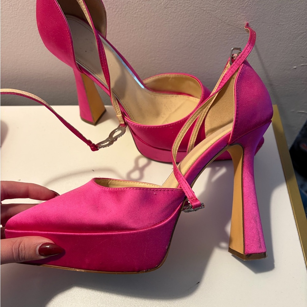 Magenta Platform Heels